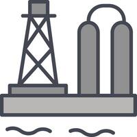 Oil Platform Vector Icon