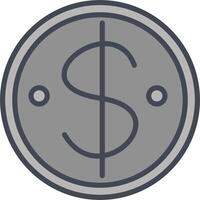 icono de vector de moneda de dólar