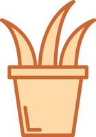 Grass Pot Vector Icon