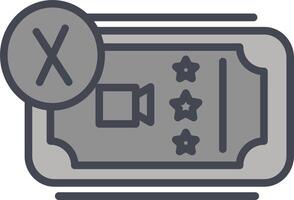 Cancel Ticket Vector Icon