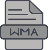 icono de vector de wma