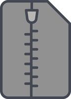 Zipped Document Vector Icon