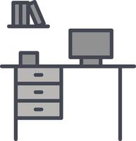 Office Desk Vector Icon