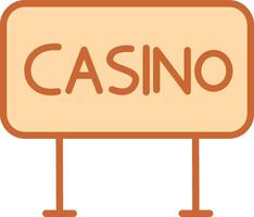 icono de vector de signo de casino