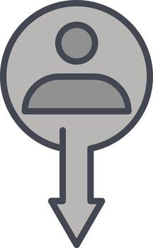 User Down Vector Icon