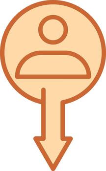 User Down Vector Icon