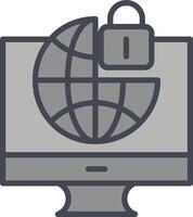 icono de vector de seguridad de internet