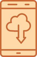 Cloud with Downward Arrow Vector Icon