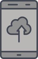 Cloud with Upward Arrow Vector Icon