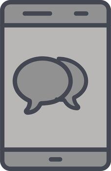 Double Message Bubble Vector Icon