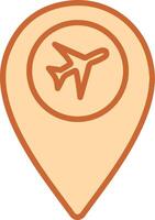 Airport Location Vector Icon