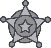 icono de vector de insignia de sheriff