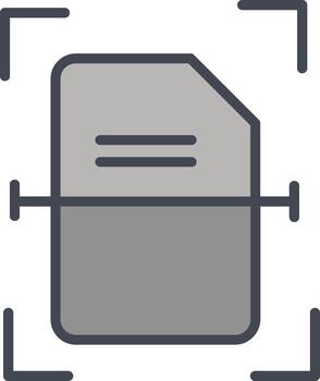 exploración documento vector icono