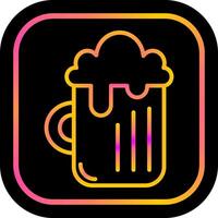 medio litro de cerveza yo vector icono