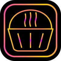 icono de vector de muffin de crema