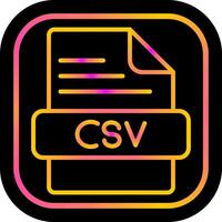 icono de vector csv