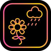 Flower with rain Vector Icon