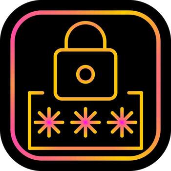 icono de vector de código pin