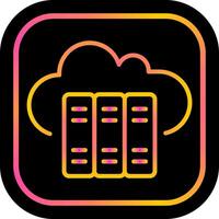 Cloud Library Vector Icon