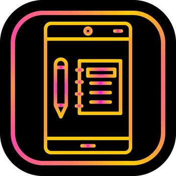 nota, vector, icono vector