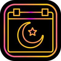 Islamic Calendar Vector Icon