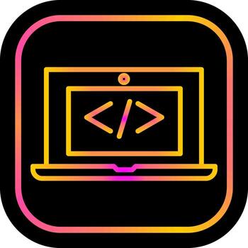 codificación computadora vector icono