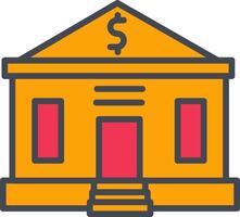 Bank Building Vector Icon