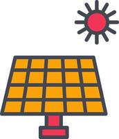 icono de vector de panel solar