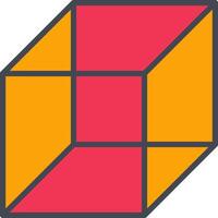 icono de vector de cubo