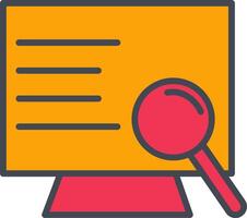 Computer Search Vector Icon