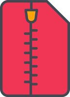 Zipped Document Vector Icon