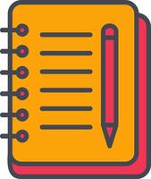 Notebook And Pen Vector Icon