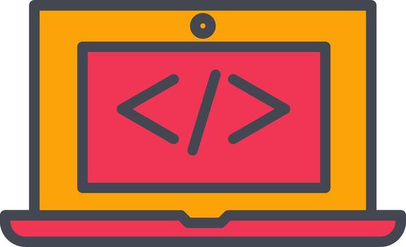 codificación computadora vector icono