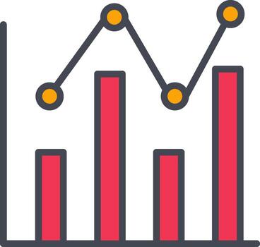 web analítica vector icono