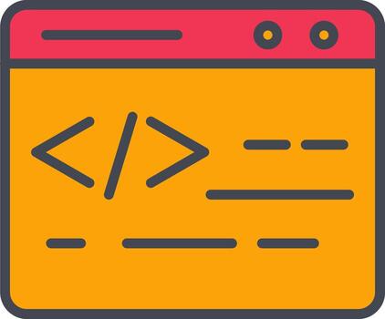 Web Coding Vector Icon