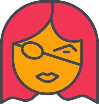 icono de vector de parche en el ojo