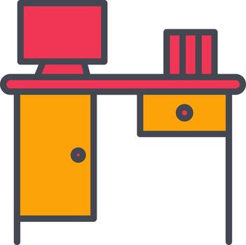 icono de vector de mesa de trabajo