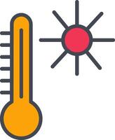 icono de vector de temperatura