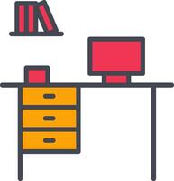 Office Desk Vector Icon