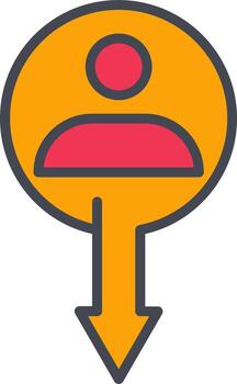 User Down Vector Icon