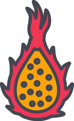 Dragon Fruit Vector Icon