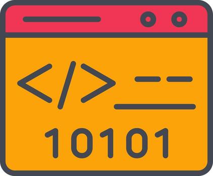 Binary Website Vector Icon
