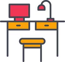 Simple Desk Vector Icon