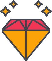 icono de vector de diamante