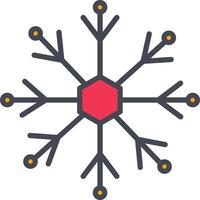 icono de vector de copo de nieve