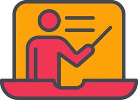 Online Lesson Vector Icon