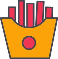 icono de vector de papas fritas