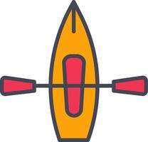 icono de vector de kayak