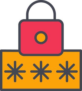 icono de vector de código pin