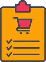 Shopping List Vector Icon